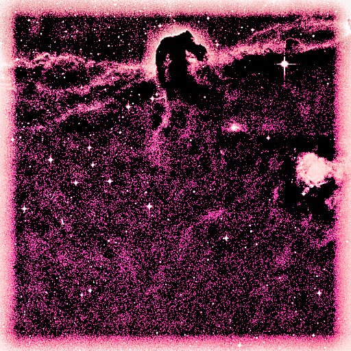 Horsehead — DSS H-α pink stretch