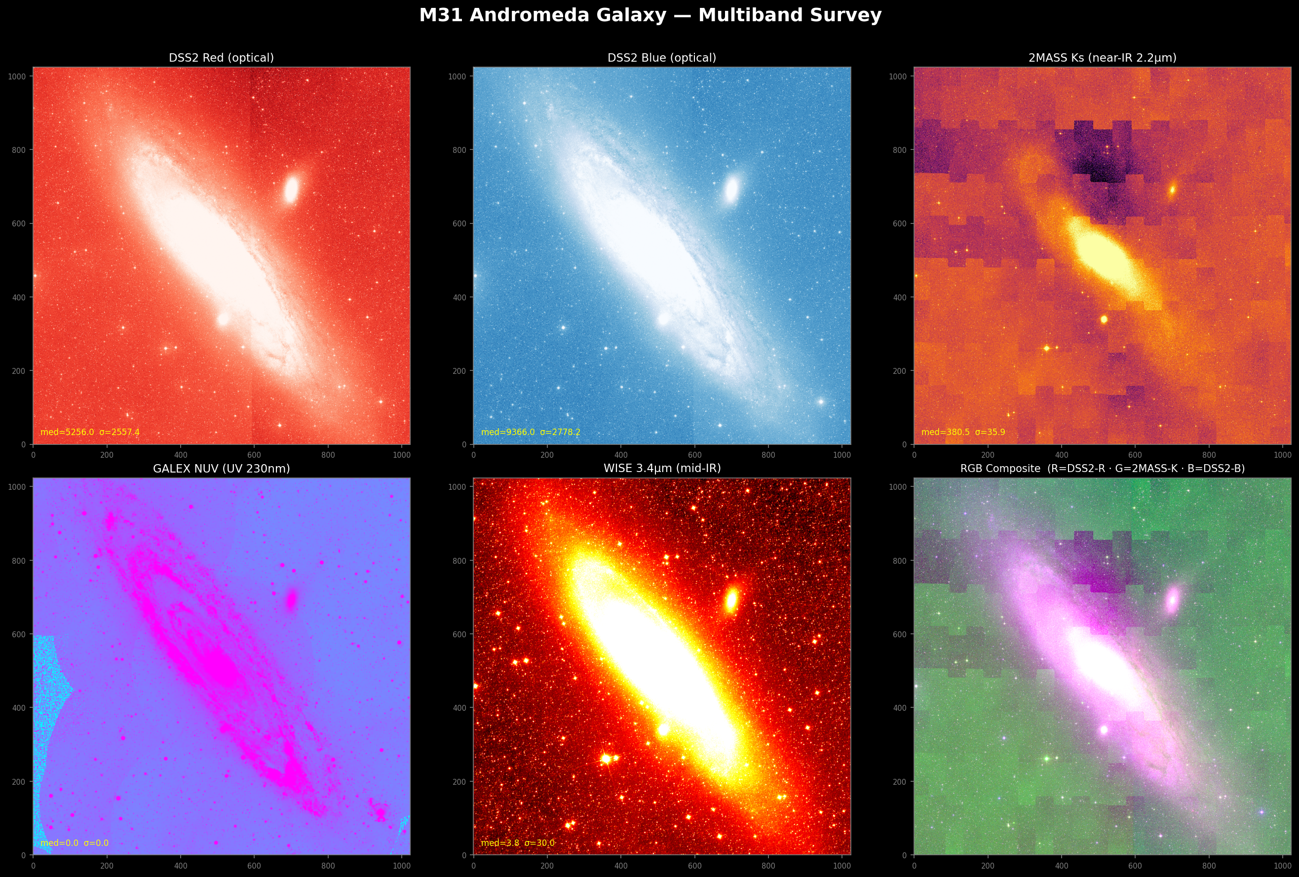 M31 Andromeda multiband composite